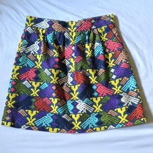 Tibi Anthropologie Aztec jewel toned skirt K0269